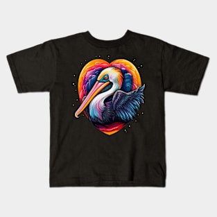 Pelican Valentine Day Kids T-Shirt